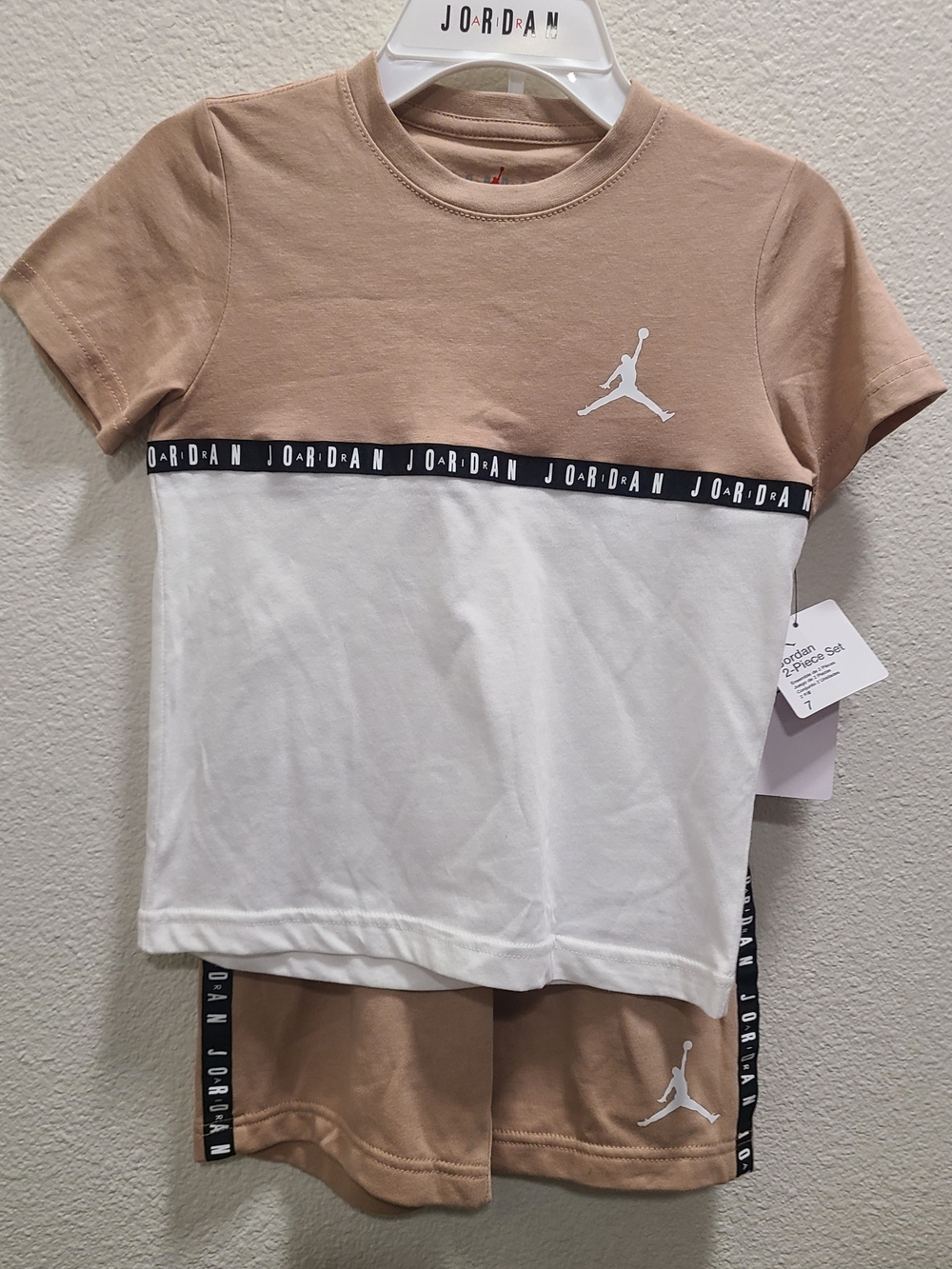 Jordan Kids' Tan and White Matching Set